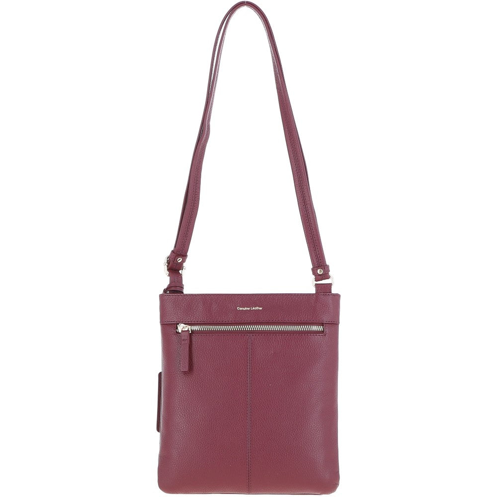 Willow Bordeaux Leather Crossbody Bag