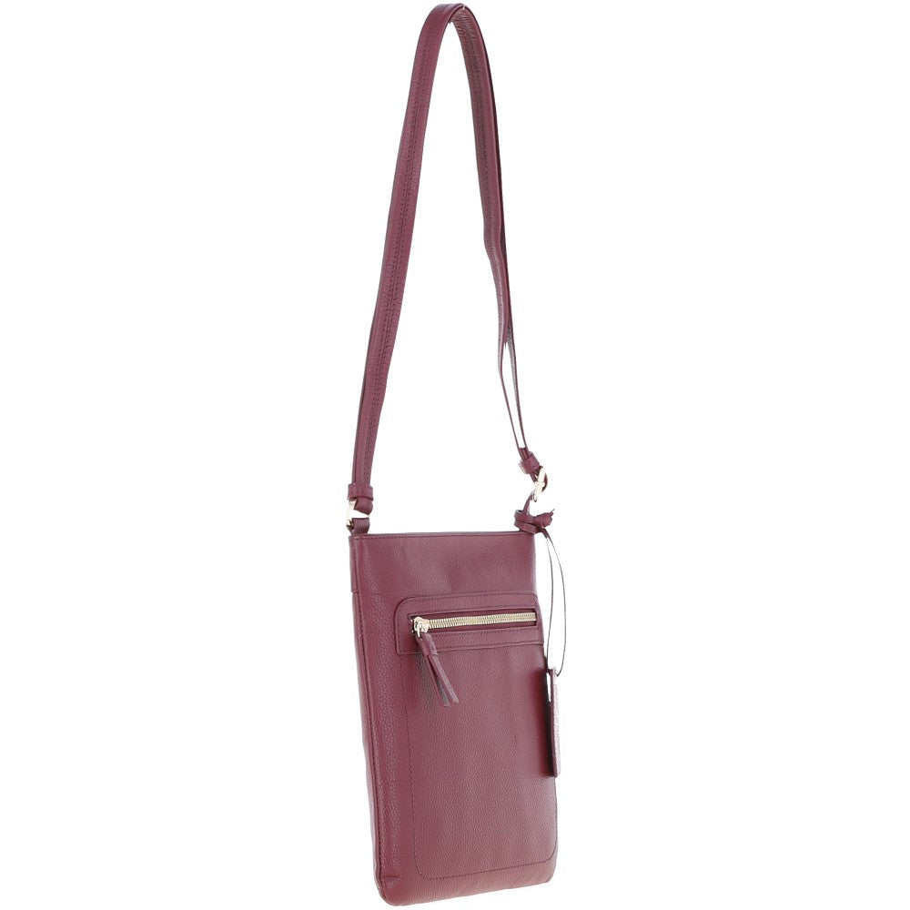 Willow Bordeaux Leather Crossbody Bag