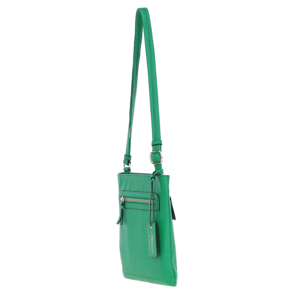 Willow Green Leather Crossbody Bag
