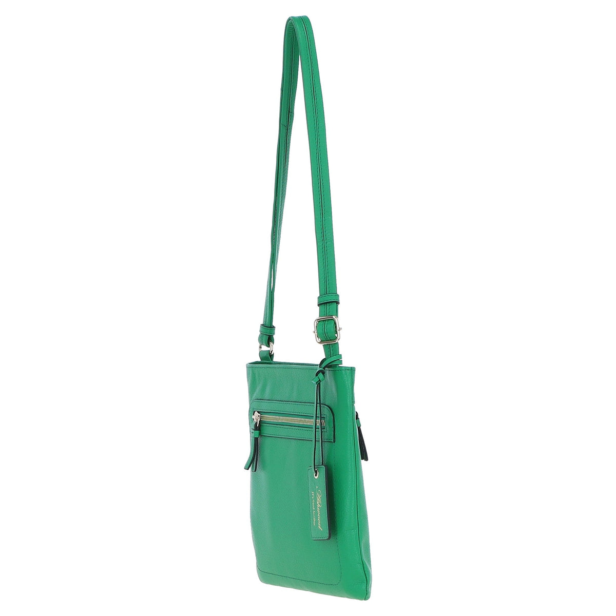 Willow Green Leather Crossbody Bag