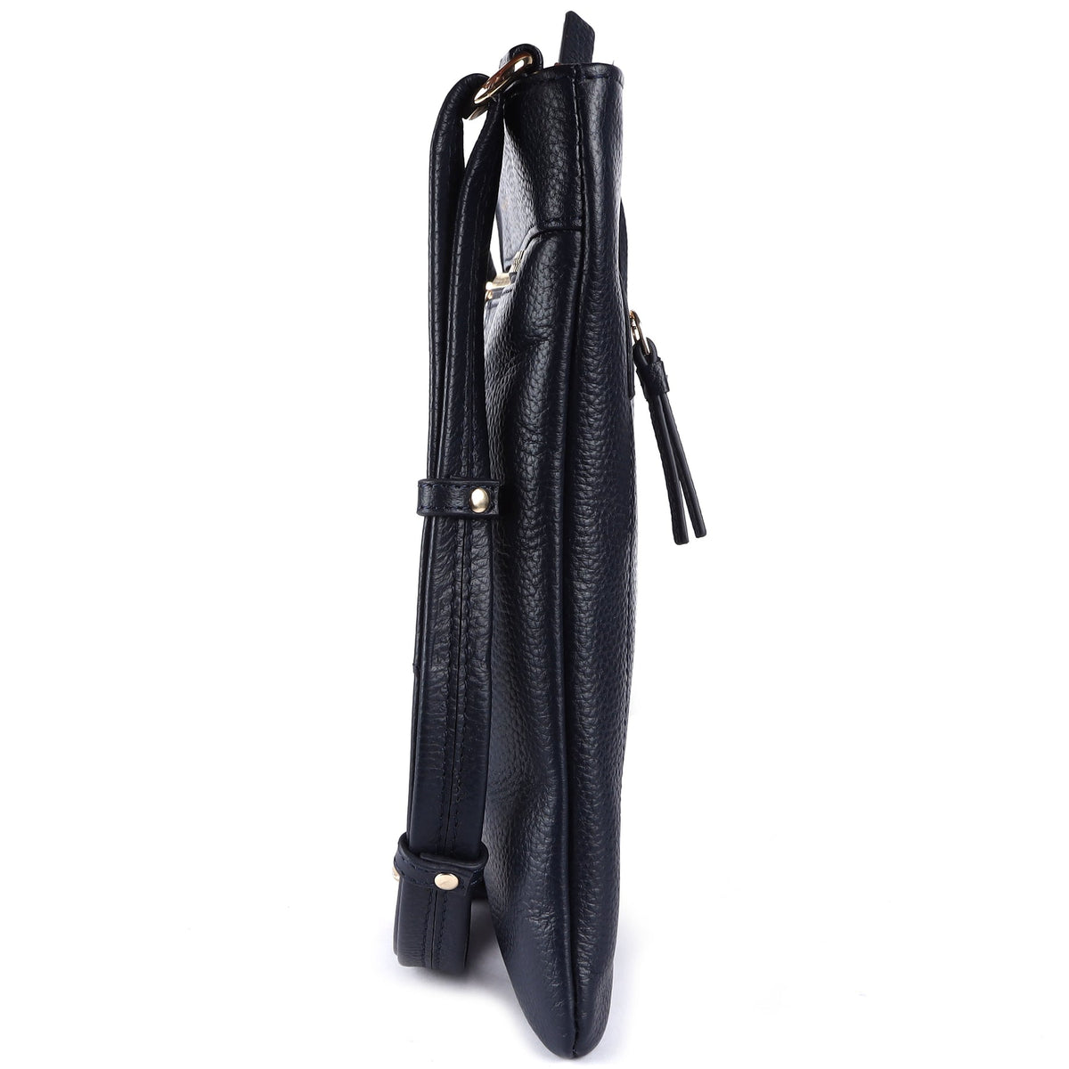 Willow Navy Leather Crossbody Bag