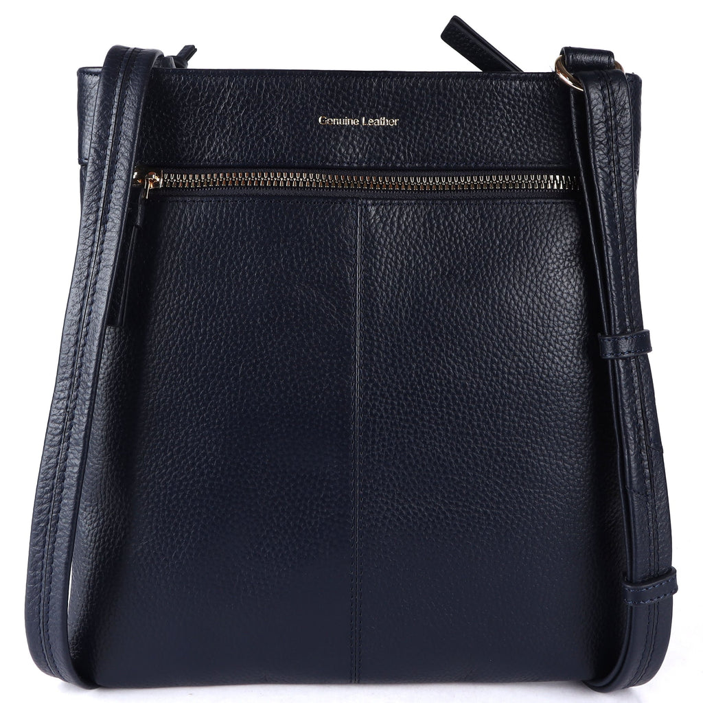 Willow Navy Leather Crossbody Bag