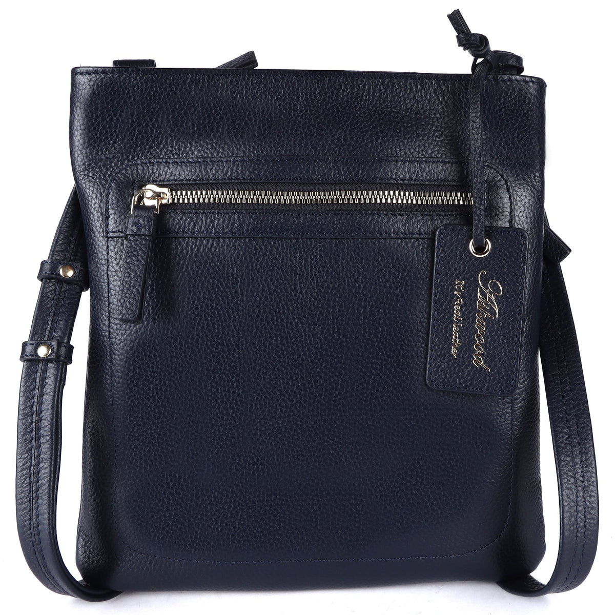 Willow Navy Leather Crossbody Bag