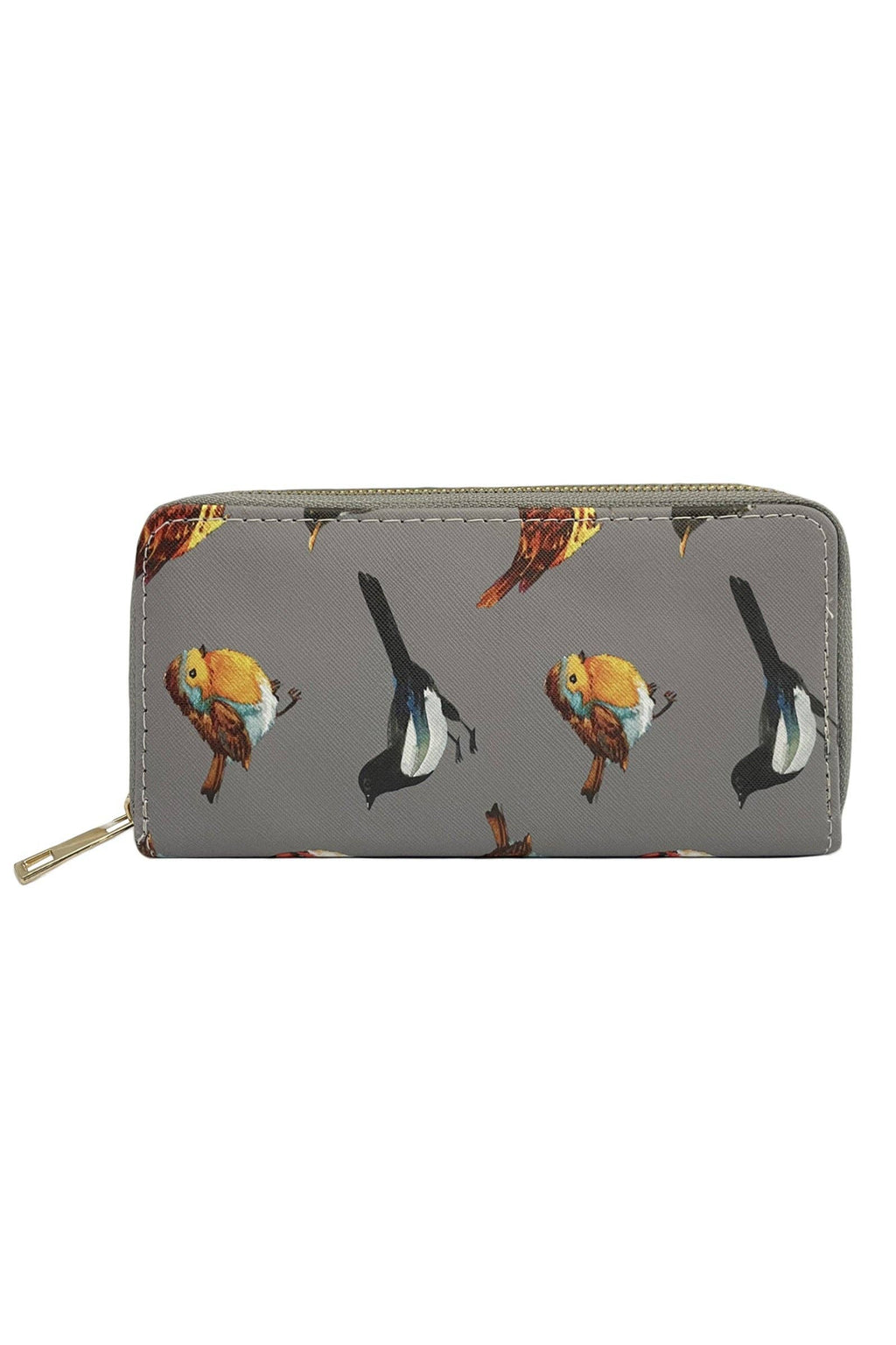 British Wildlife Bird Print Bag Collection - Grey: Clutch