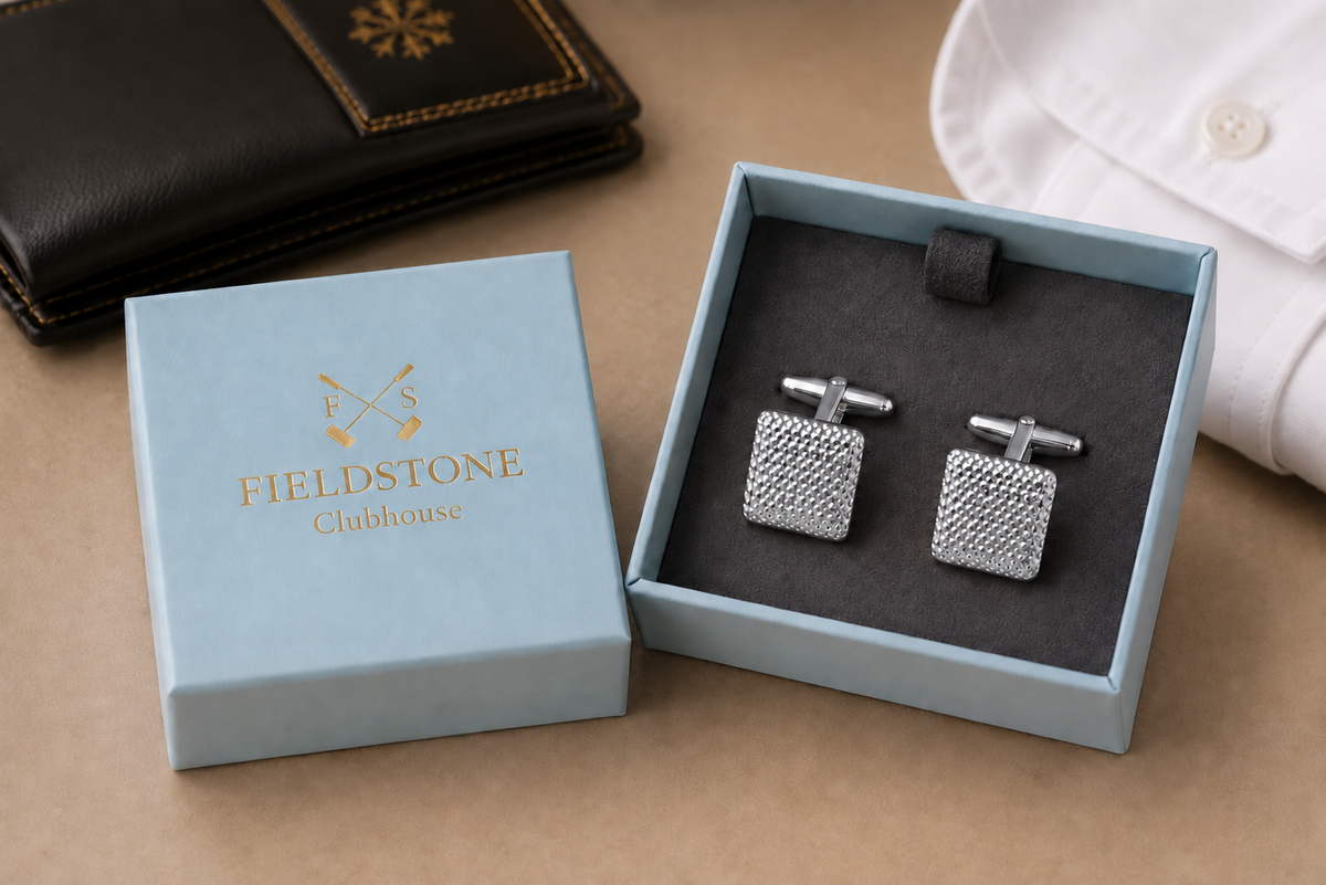 Silver Chequeboard Cufflinks