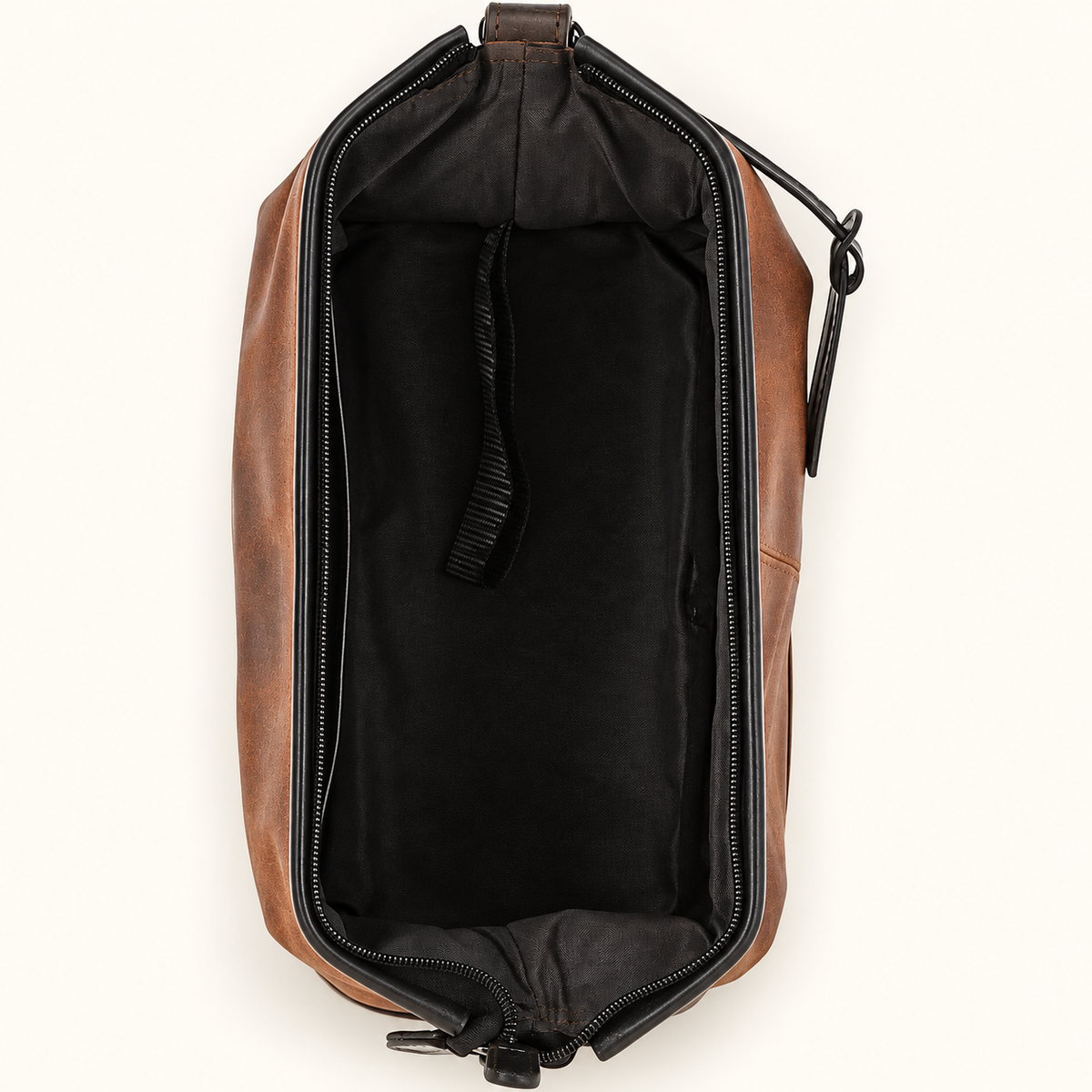 Lou Brown Leather Wash Bag