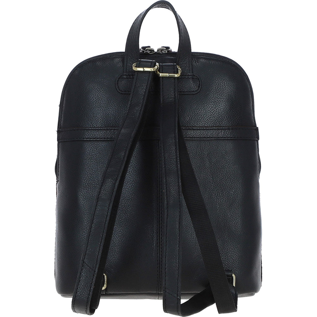 Leather & Harris Tweed Pocket Backpack – Black / Green / Red, view 3