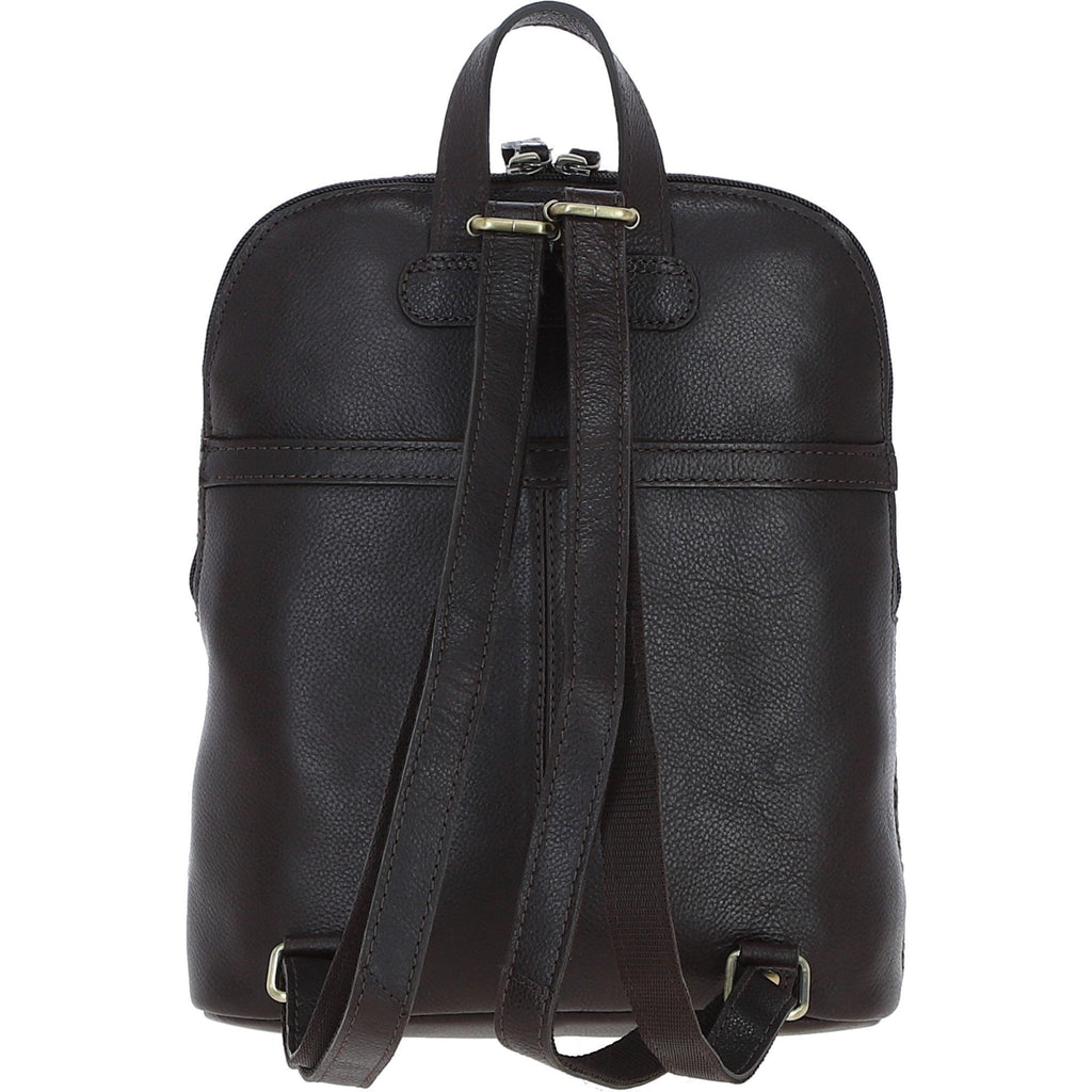 Leather & Harris Tweed Pocket Backpack – Brown / Green, view 3
