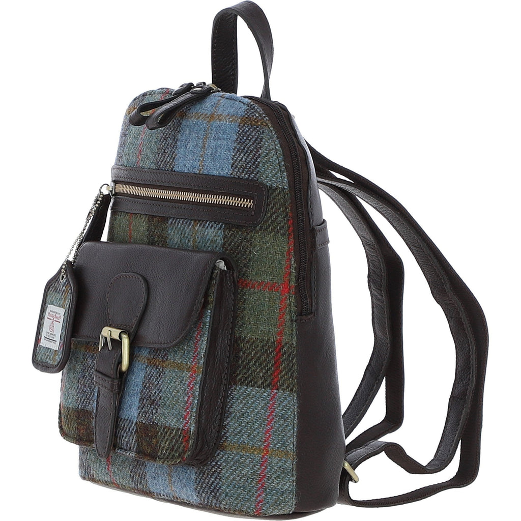 Leather & Harris Tweed Pocket Backpack – Brown / Macleod, view 2