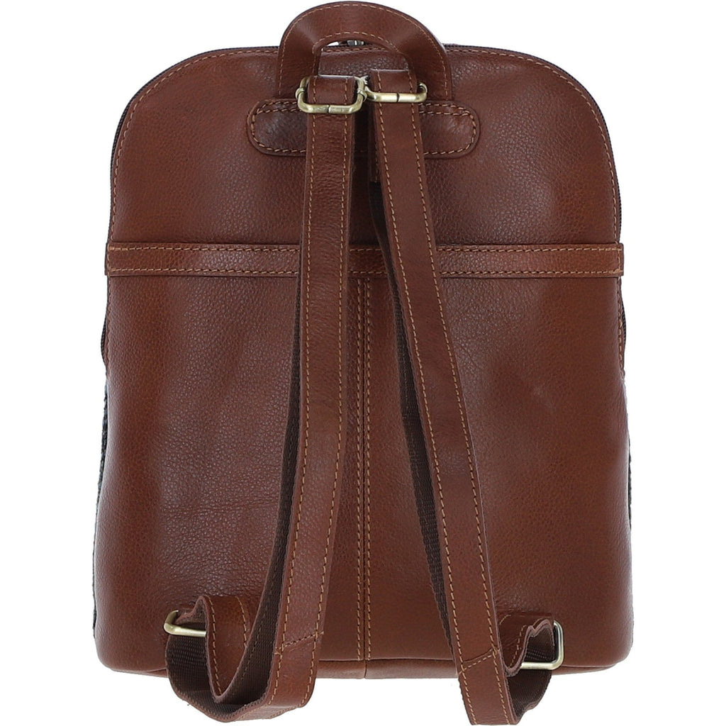 Leather & Harris Tweed Pocket Backpack – Tan / Macleod, view 3