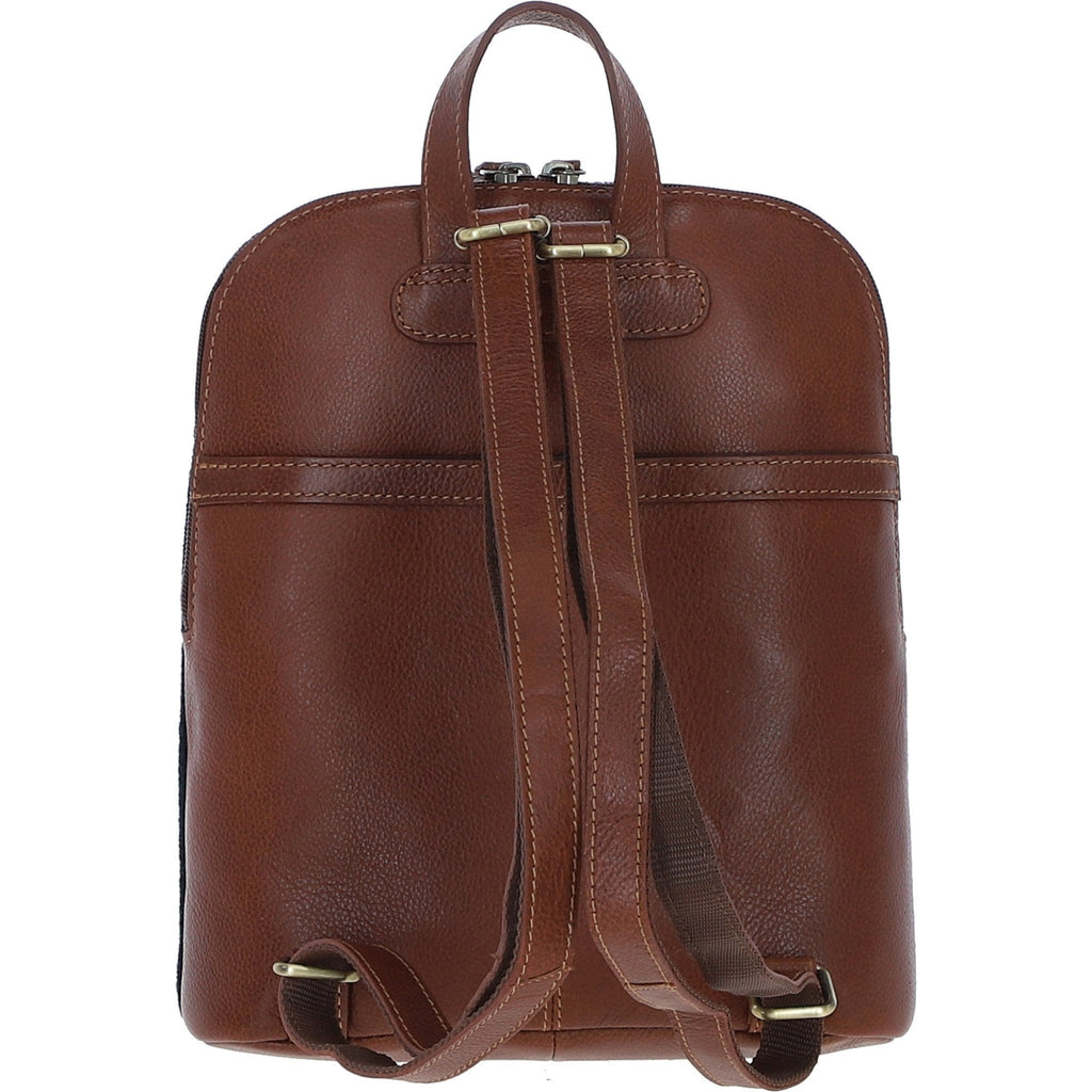 Leather & Harris Tweed Pocket Backpack – Tan / Watch, view 3