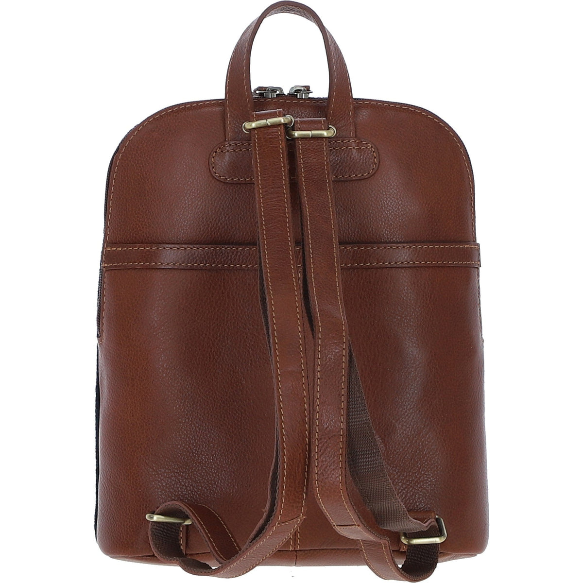 Leather & Harris Tweed Pocket Backpack – Tan / Watch, view 3