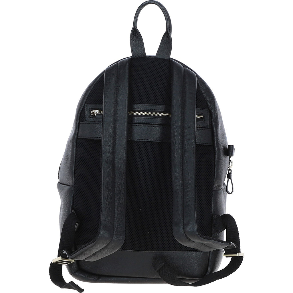 Leather & Harris Tweed Large Laptop Rucksack – Black / Green / Red, view 3