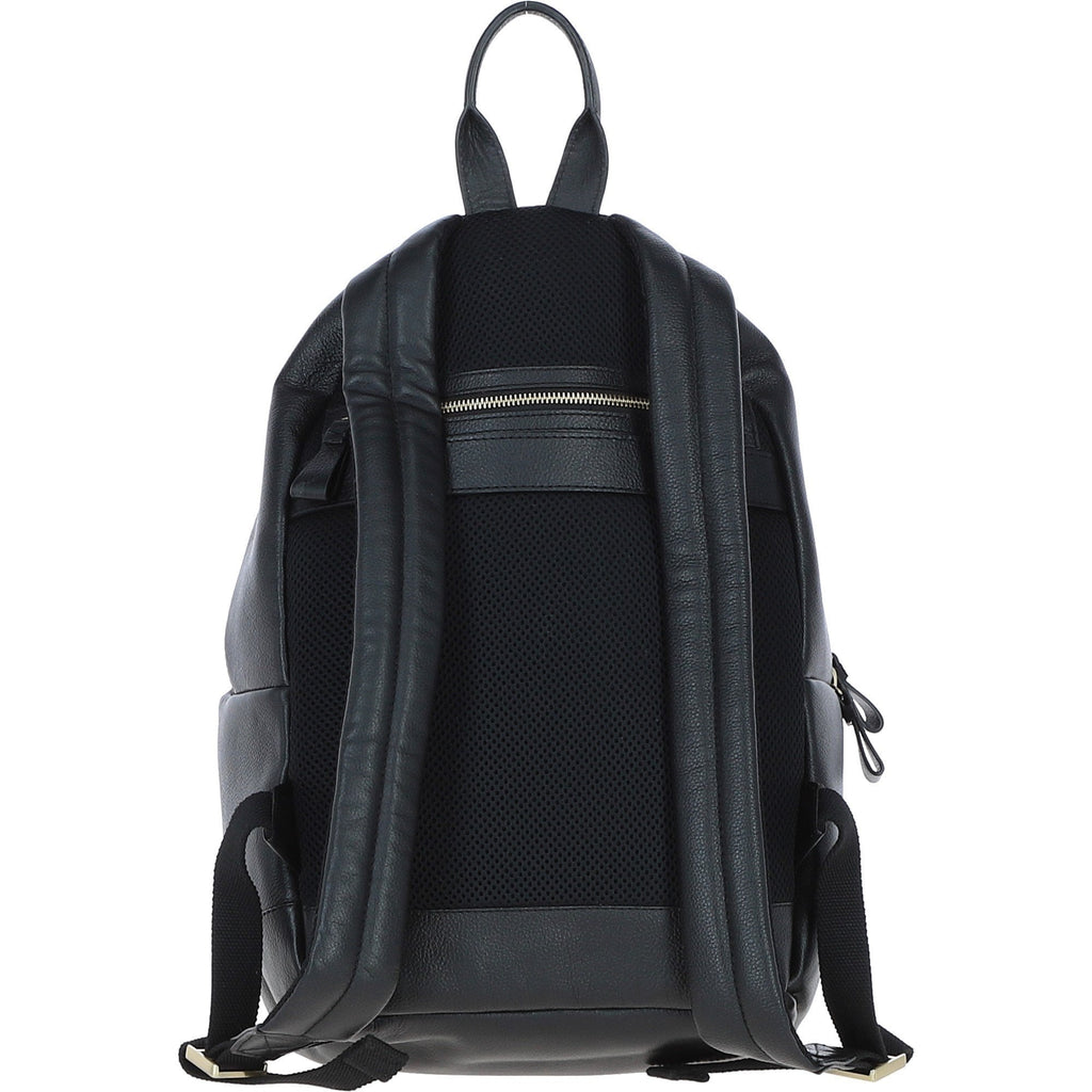 Leather & Harris Tweed Large Laptop Rucksack – Black / Watch, view 3