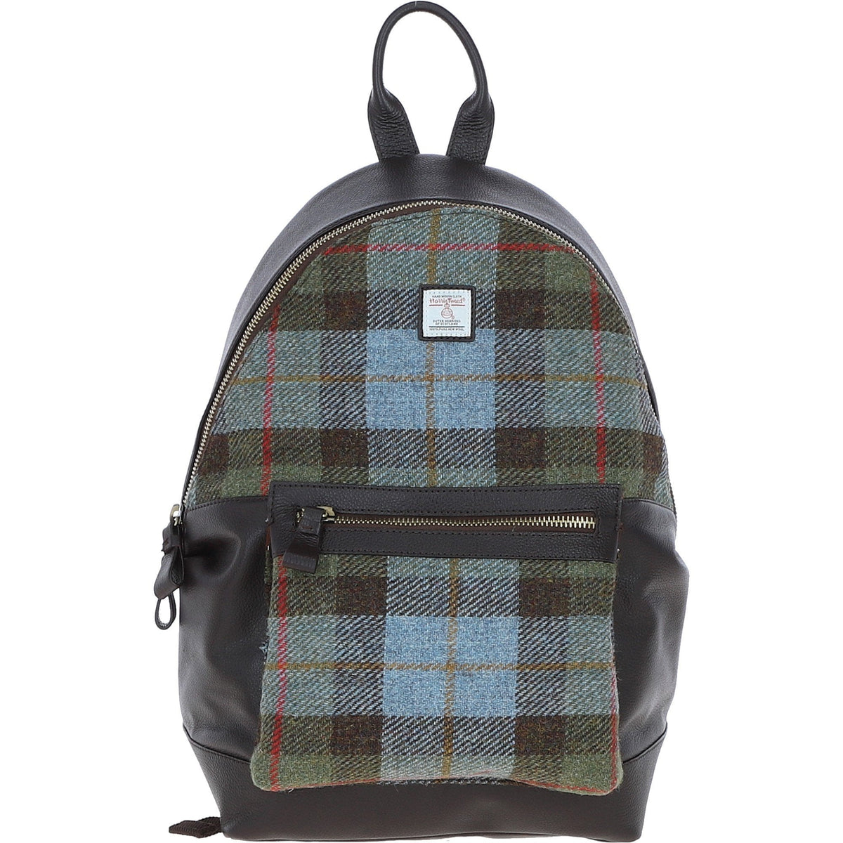 Leather & Harris Tweed Large Laptop Rucksack – Brown / Macleod, view 1