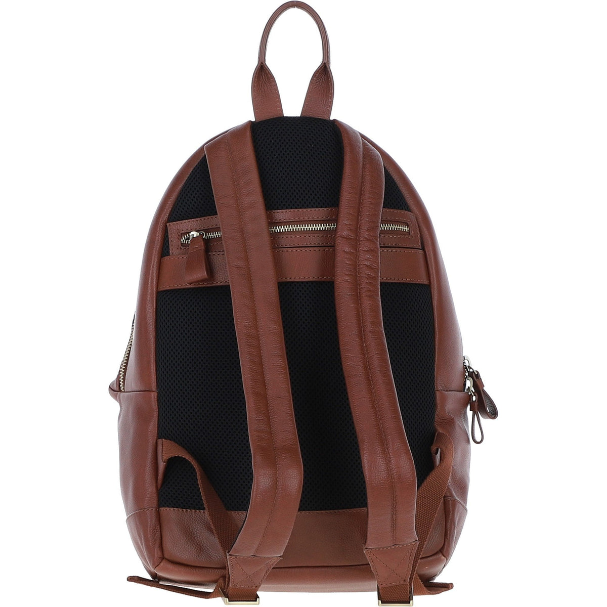 Leather & Harris Tweed Large Laptop Rucksack – Tan / Navy, view 3