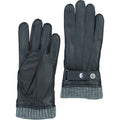 Belford Men's Strap-Fastening Leather Gloves – Black