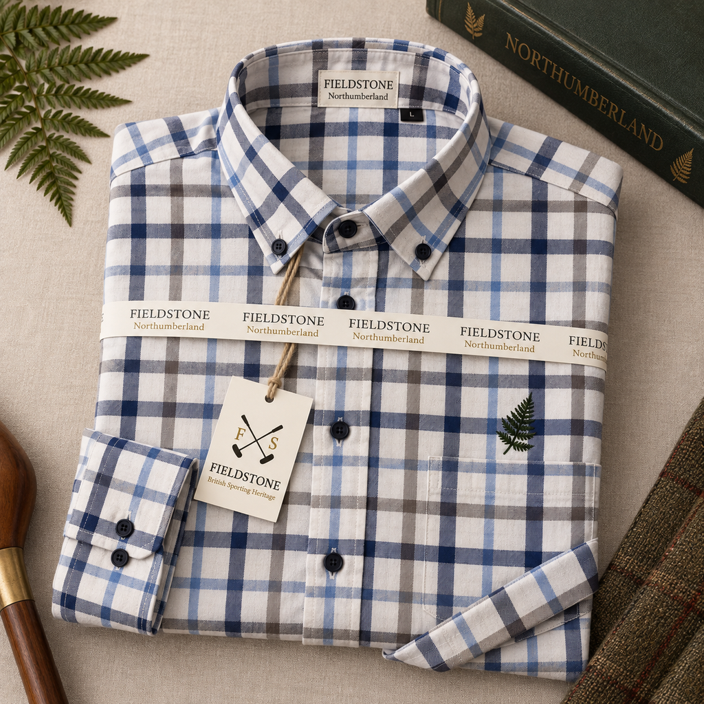 The Northumberland Slim Fit Shirt – Sky Blue Check