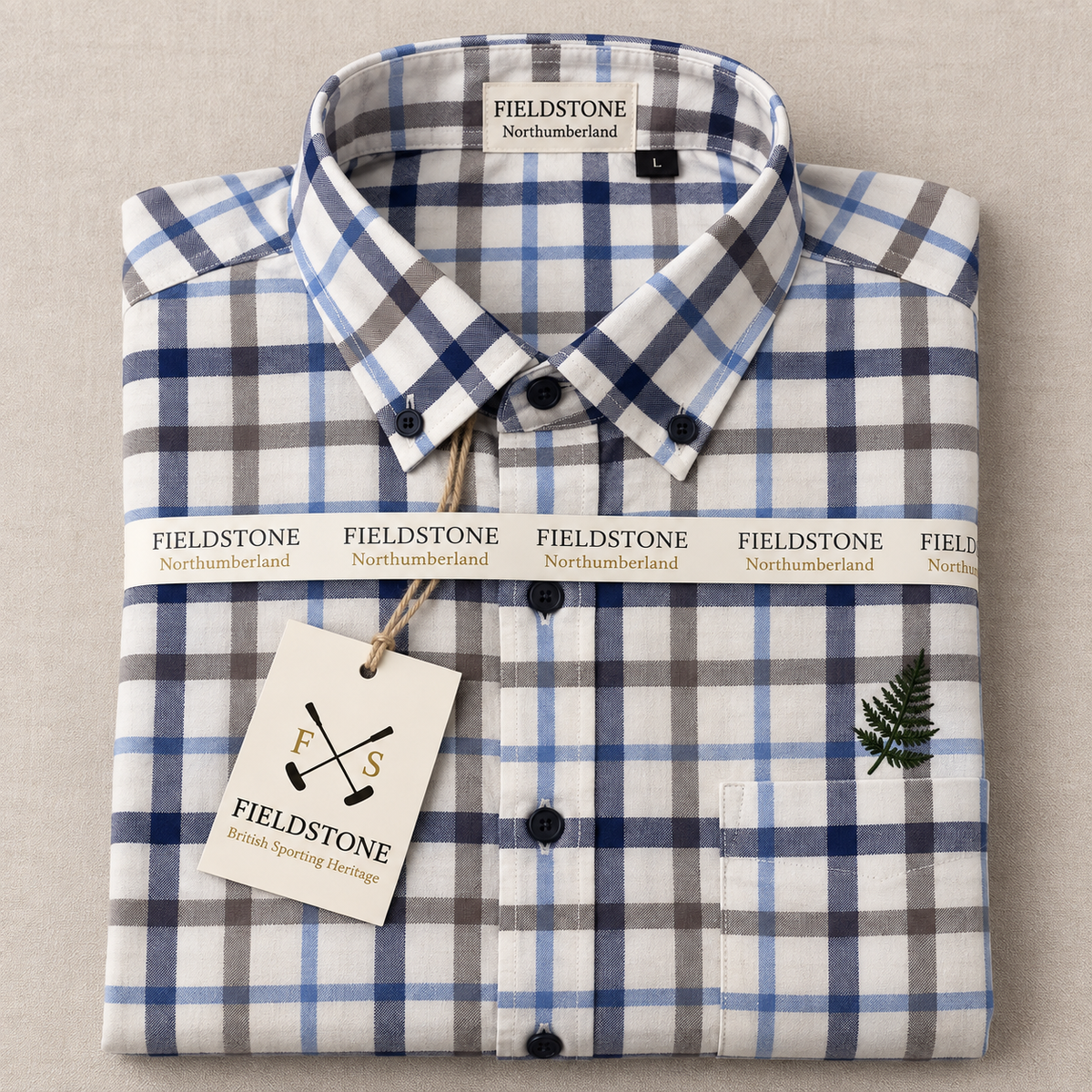 The Northumberland Slim Fit Shirt – Sky Blue Check