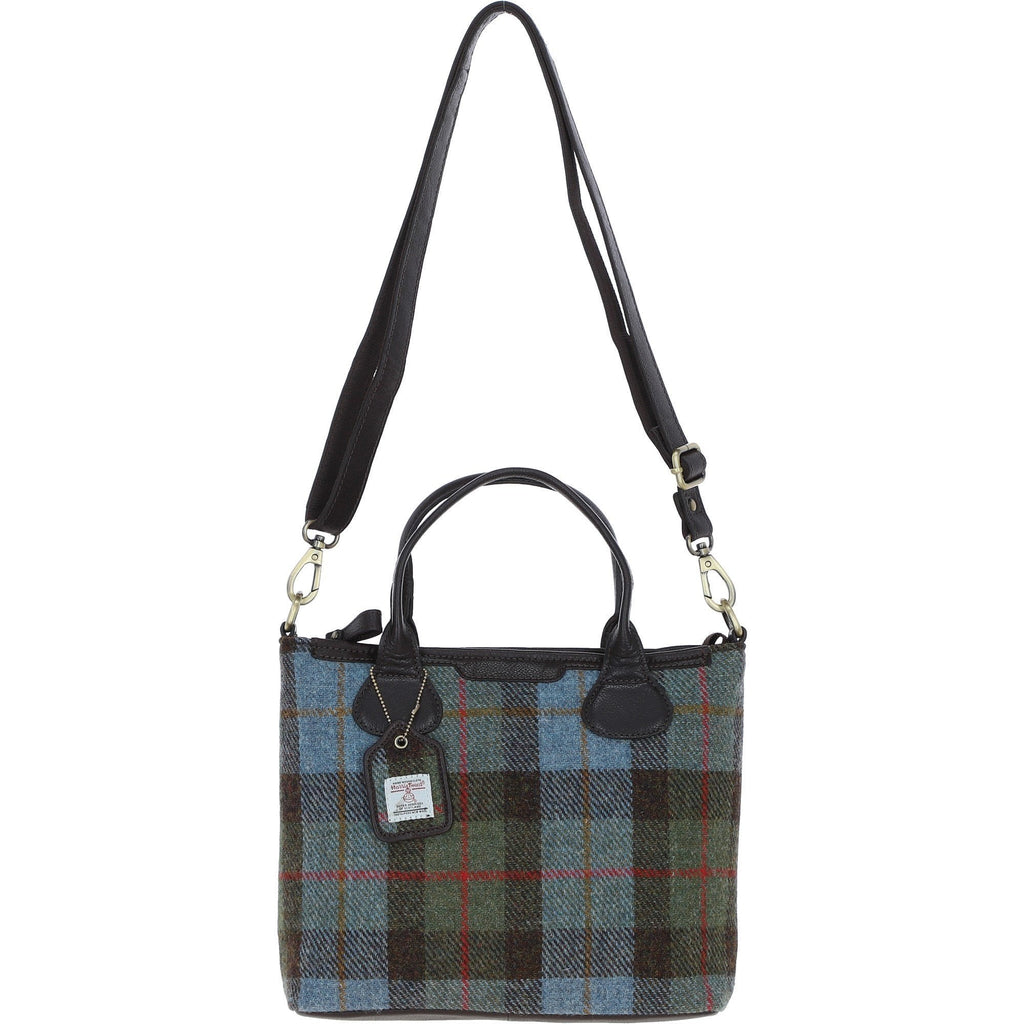 Leather & Harris Tweed Large Shoulder Bag – Brown / Macleod, view 1