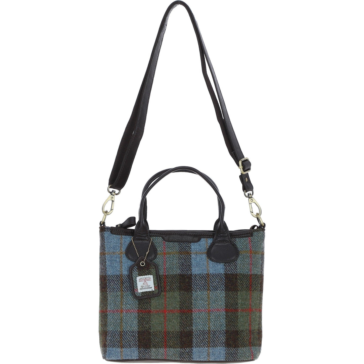 Leather & Harris Tweed Large Shoulder Bag – Brown / Macleod, view 1