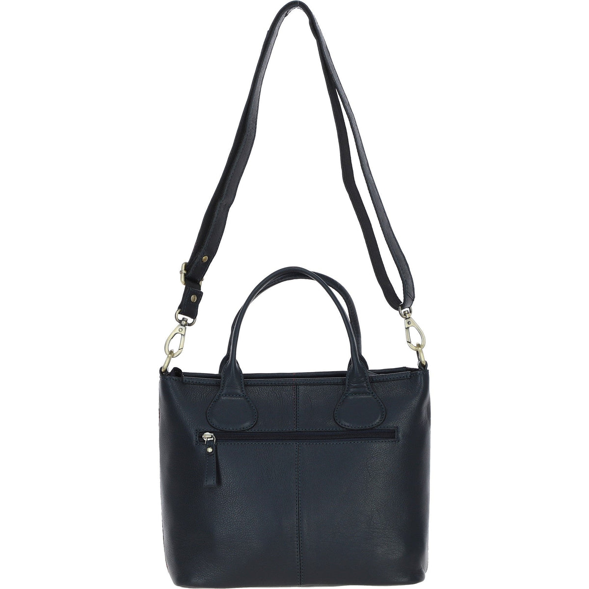 Leather & Harris Tweed Large Shoulder Bag – Navy / Pink, view 3