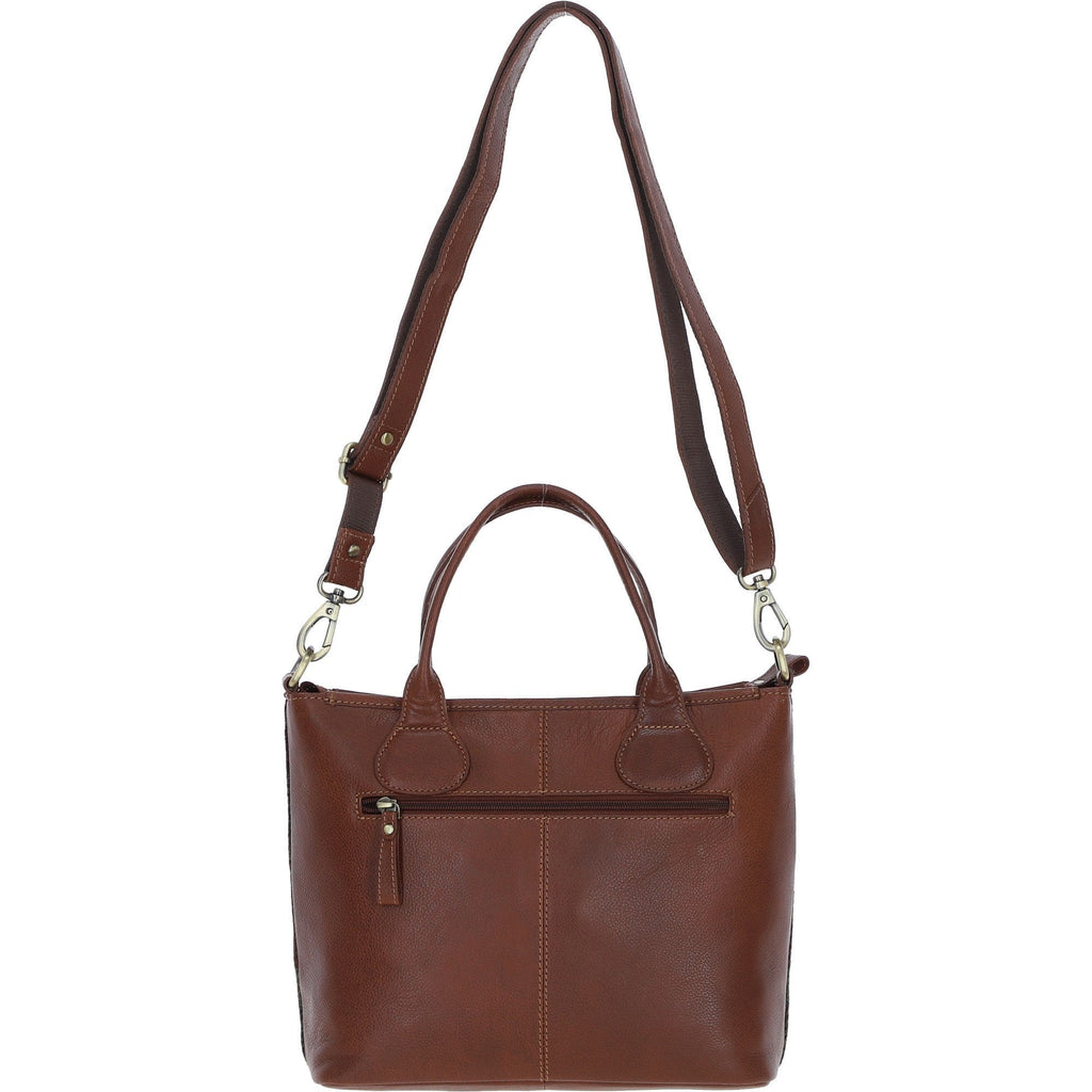 Leather & Harris Tweed Large Shoulder Bag – Tan / Green / Red, view 3