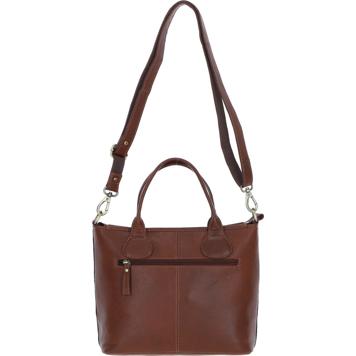 Leather & Harris Tweed Large Shoulder Bag – Tan / Green / Red, view 3