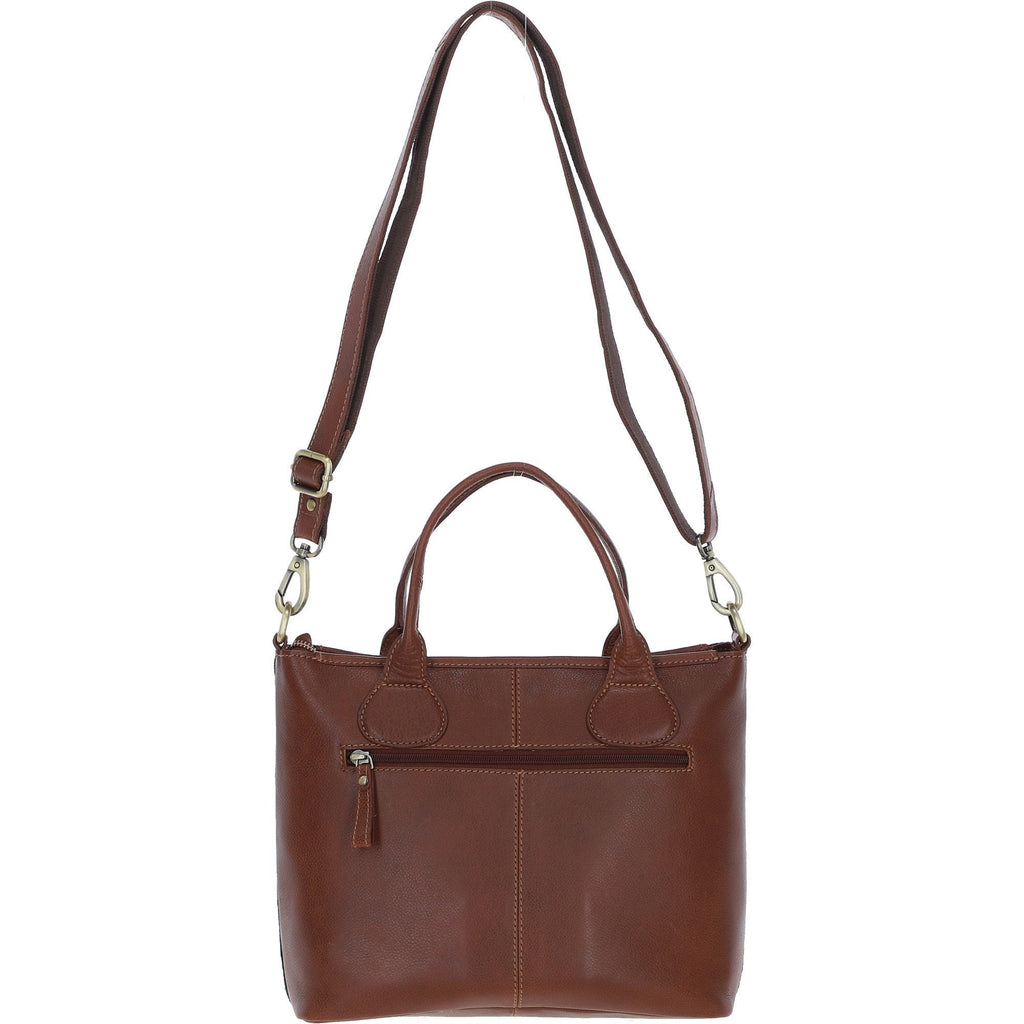 Leather & Harris Tweed Large Shoulder Bag – Tan / Watch, view 3
