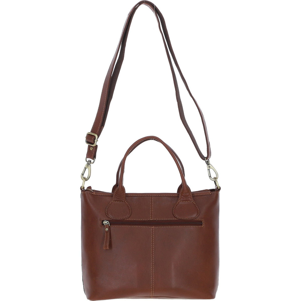 Leather & Harris Tweed Large Shoulder Bag – Tan / Watch, view 3